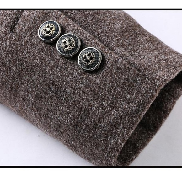 calico wool trench coat newport